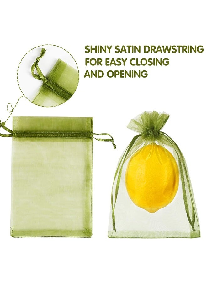 100Pcs 4x6 Fruit Protection Bags, Fruit Netting Bags, Garden Netting Bags with Drawstring for Protecting Fruits and Vegetables - Image 5