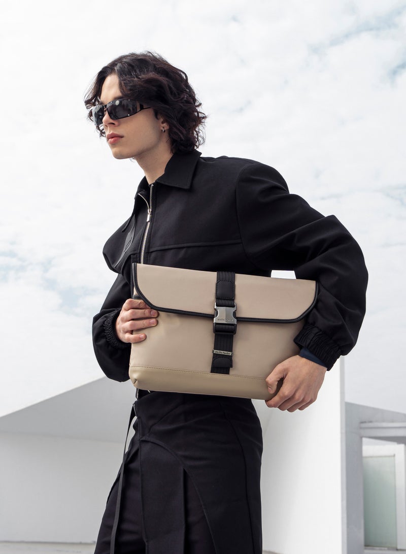 ARCTIC HUNTER Durable Laptop Sleeve Water Resistant Anti-theft Messager Bag 15.5-inch Laptop Bag for Men and Women for Office/Travel/School/College, GWB00820- Khaki - Image 2