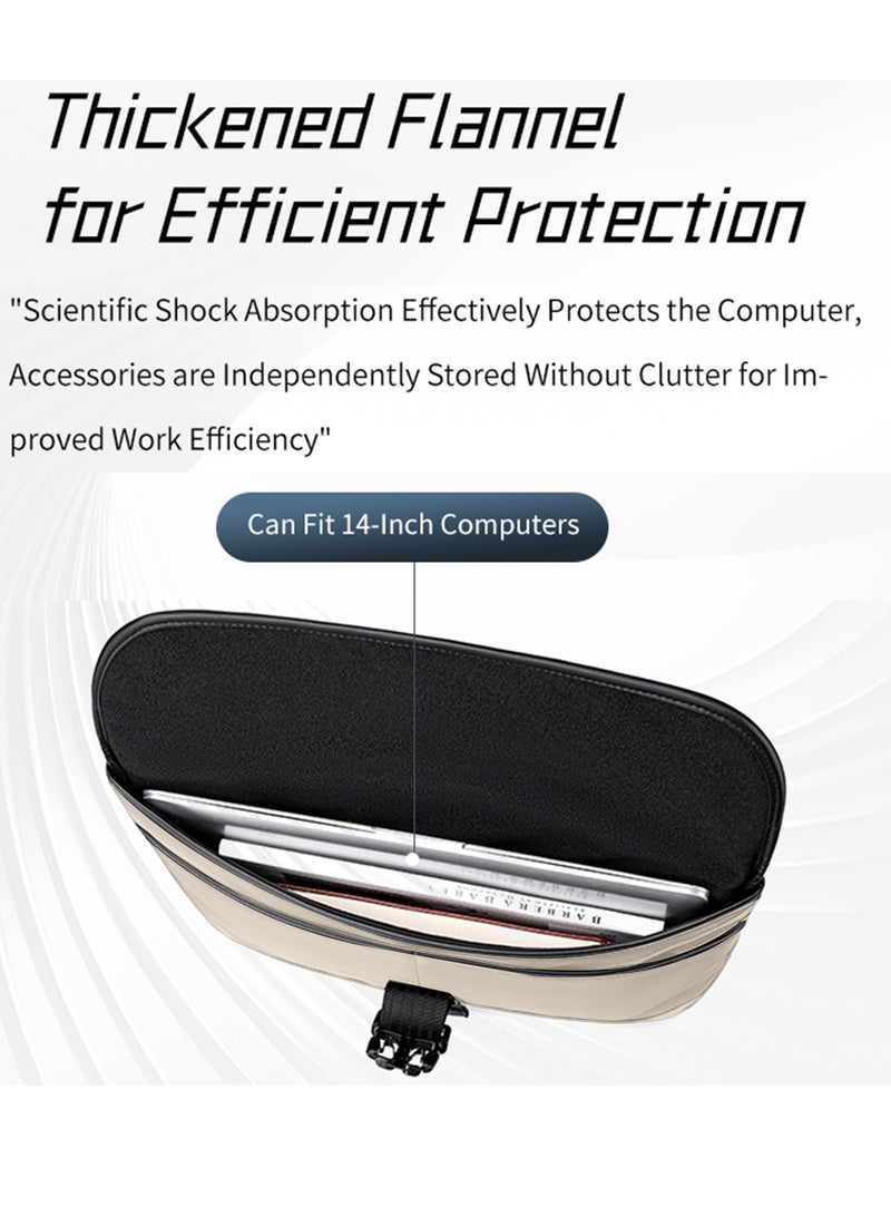 ARCTIC HUNTER Durable Laptop Sleeve Water Resistant Anti-theft Messager Bag 15.5-inch Laptop Bag for Men and Women for Office/Travel/School/College, GWB00820- Khaki - Image 3