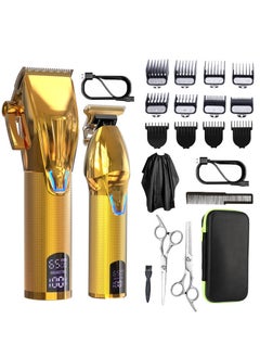 Professional Hair Clippers and Trimmer Kit for Men,Barber Clipper Set Cordless Hair Cutting,Beard Trimmer Grooming Haircut Kit