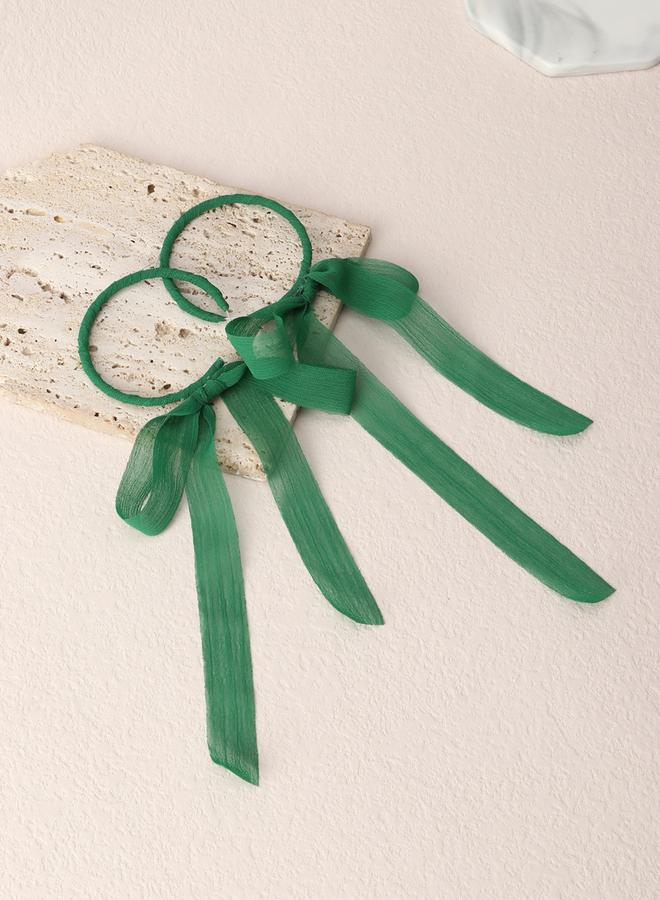 تايك تو أقراط حلقية مزينة بربطة - Image 4