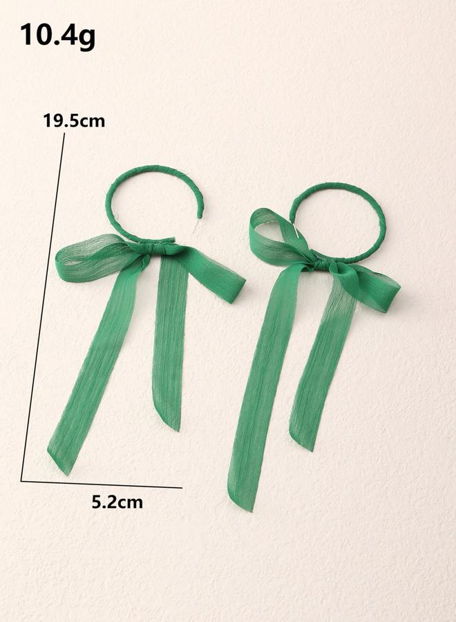 تايك تو أقراط حلقية مزينة بربطة - Image 2