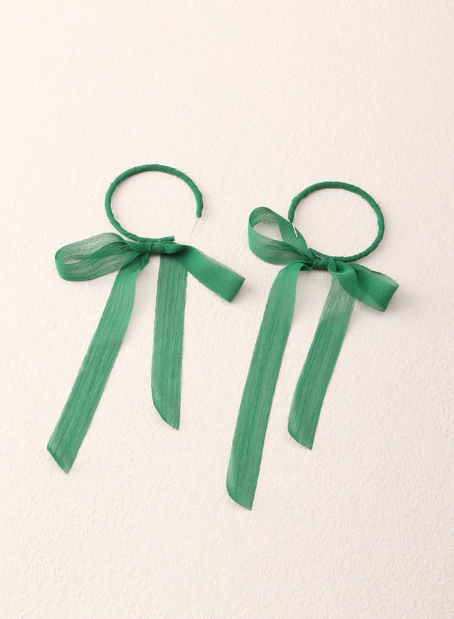 تايك تو أقراط حلقية مزينة بربطة - Image 3