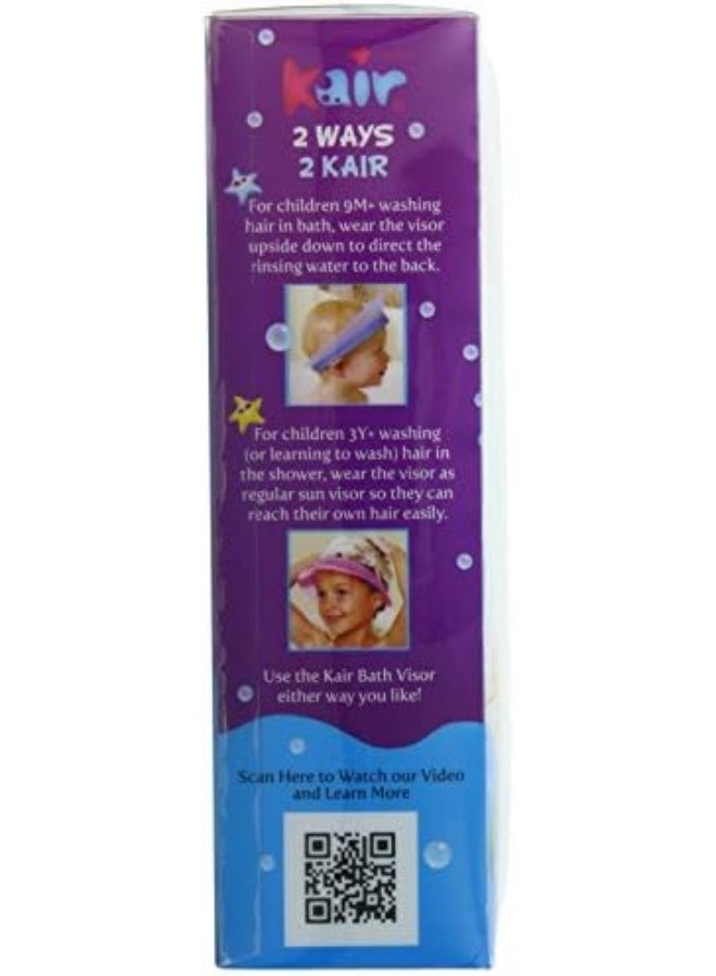 Kair Bath Visor for Babies, Silicone Air Cushioned Shower Cap for kids, Shower Water Guard for Baby bath and Toddler Bath (Head Circumference Greater Than 15 Inches)
