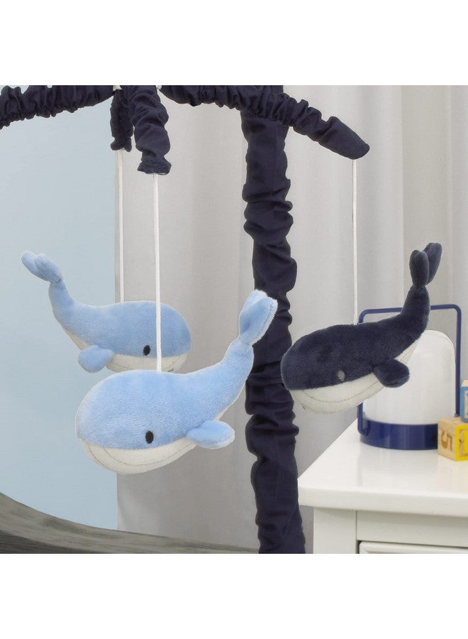 NoJo Nantucket Adventure Baby Blue and Navy Whale Musical Mobile - Image 3