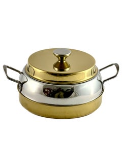Homemaker Ellora Hotpot 7500ml Capacity - Air Tight Lid - High Quality Stainless Steel - Gold & Silver 