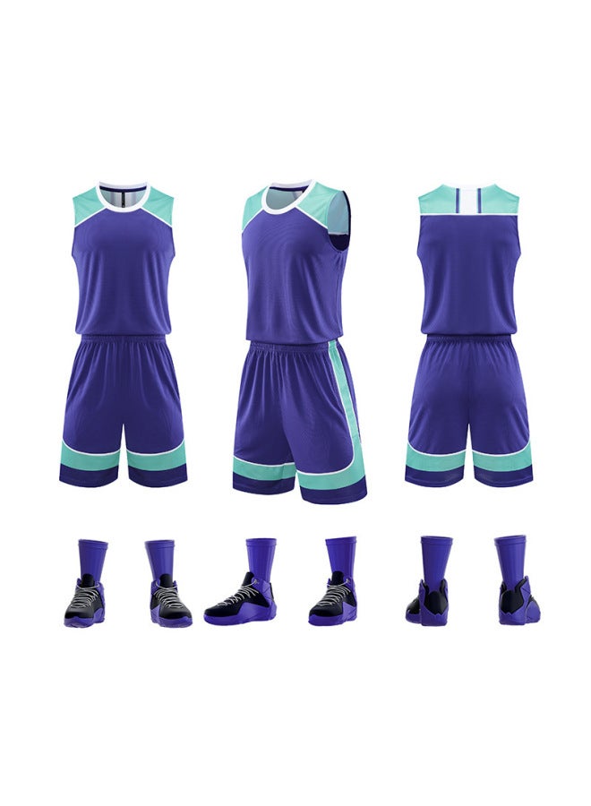 Basketball Uniform Set Men's Team Uniform Student Summer Training Sports Printed Logo Children's Vest Basketball Jersey Custom