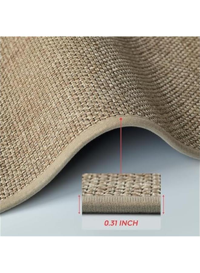 HOOKOR 【2 PCS】 Kitchen Rugs and Mats Washable,Non-Slip Absorbent Natural Rubber Kitchen Mats, for Kitchen Floor Front of Sink, Hallway, Laundry(Linen Beige, 44 * 75+44 * 120cm)  - Image 5