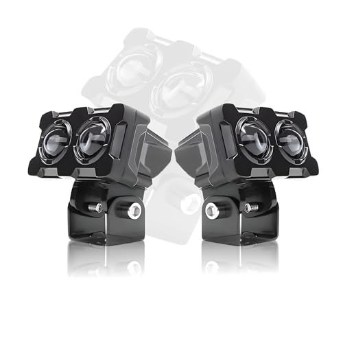 MIKANIX Waterproof LED Fog Light Lens Projector With HD Lens Super Bright Dual Color White | Yellow With High & Low Beam For All Motorbike, Scooty & ATVs - Image 4