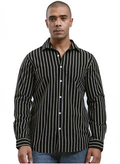 RAVIN Black & White Long Sleeves Striped Shirt  - Image 1