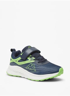 Kappa Boys' Colourblock Lace Detail Sports Shoes with Hook and Loop Closure  - Image 1
