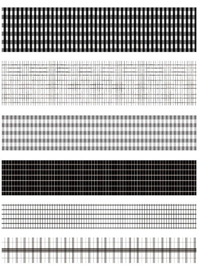 DAPUTOU Washi Tape Set, 6 Rolls 16.4ft Long Black Texture Star Moon Decorative Washi Masking Tapes for Scrapbooking, DIY, Craft, Planners, Scrapbooking, Gift Wrapping - Image 2