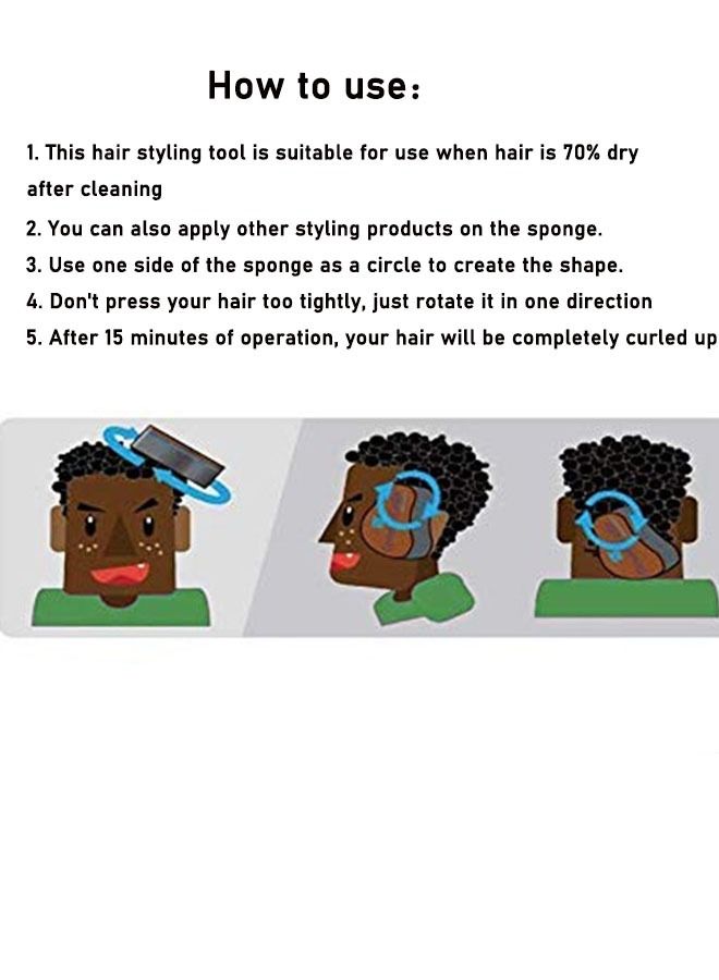 Double Sided Sponge Hair Curler Blue/Black - Image 4