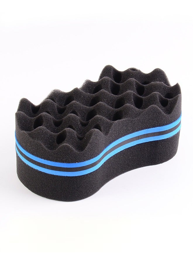 Double Sided Sponge Hair Curler Blue/Black - Image 1