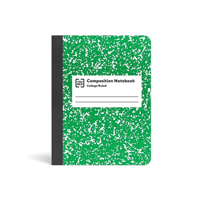 STAPLES 962512 Composition Notebook 975Inch x 75Inch College Ruled 100 Sh Green Office Product - Image 1