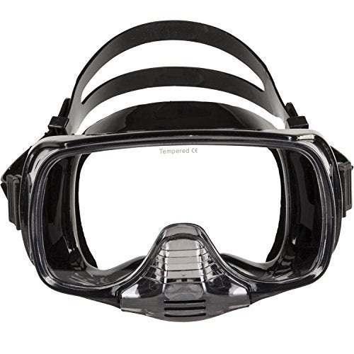 IST Imperial Panoramic View Hands-Free Water Clearance Mask (Black Silicone) - Image 1