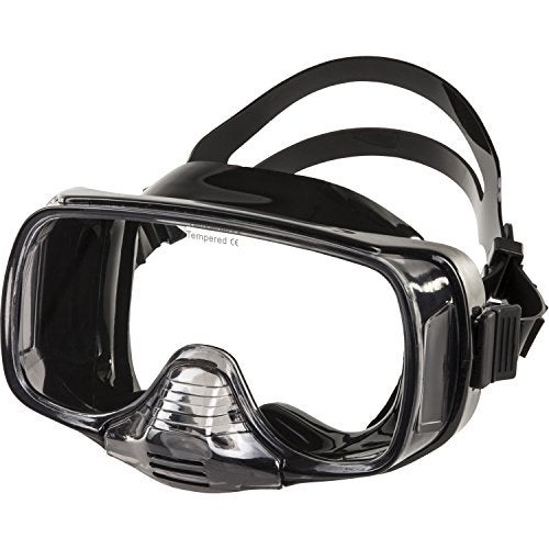 IST Imperial Panoramic View Hands-Free Water Clearance Mask (Black Silicone) - Image 2