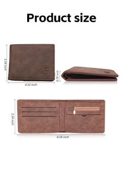 Fazza Wallet, Slim Wallet For Men, Thin Minimalist Bifold Design, Metal Wallet With Money Clip For Men, Credit and Debit Cards, Driver's License (Dark Brown)  - Image 3