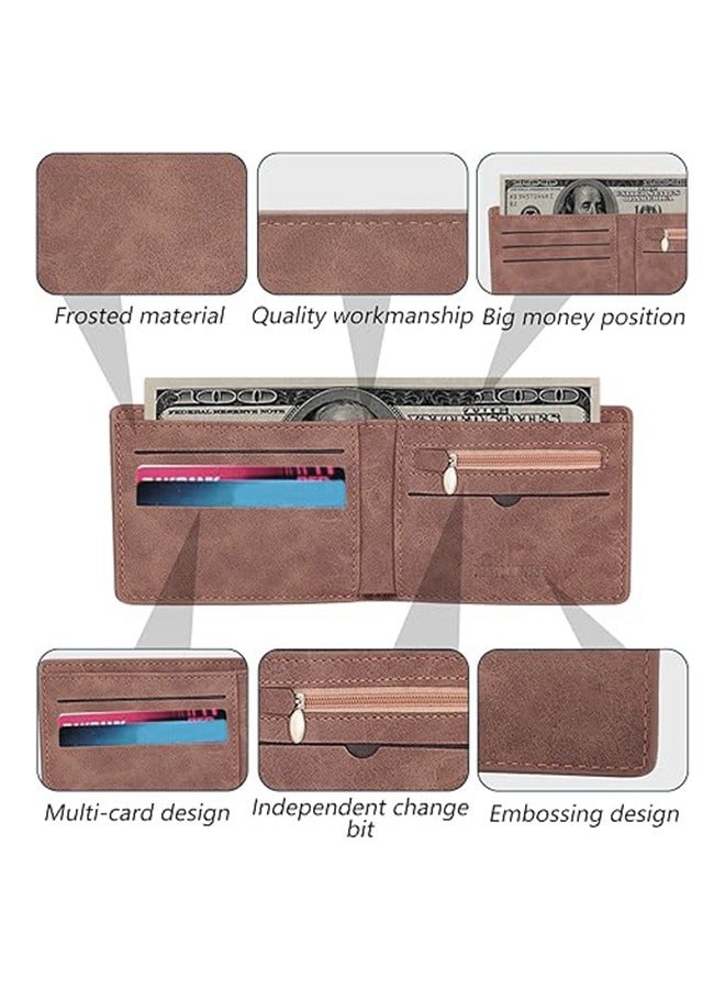 فزاع محفظة نحيفة للرجال، تصميم بسيط ورقيق، محفظة معدنية مع مشبك نقود للرجال، بطاقات الائتمان والخصم، رخصة القيادة (بني غامق) - Image 5