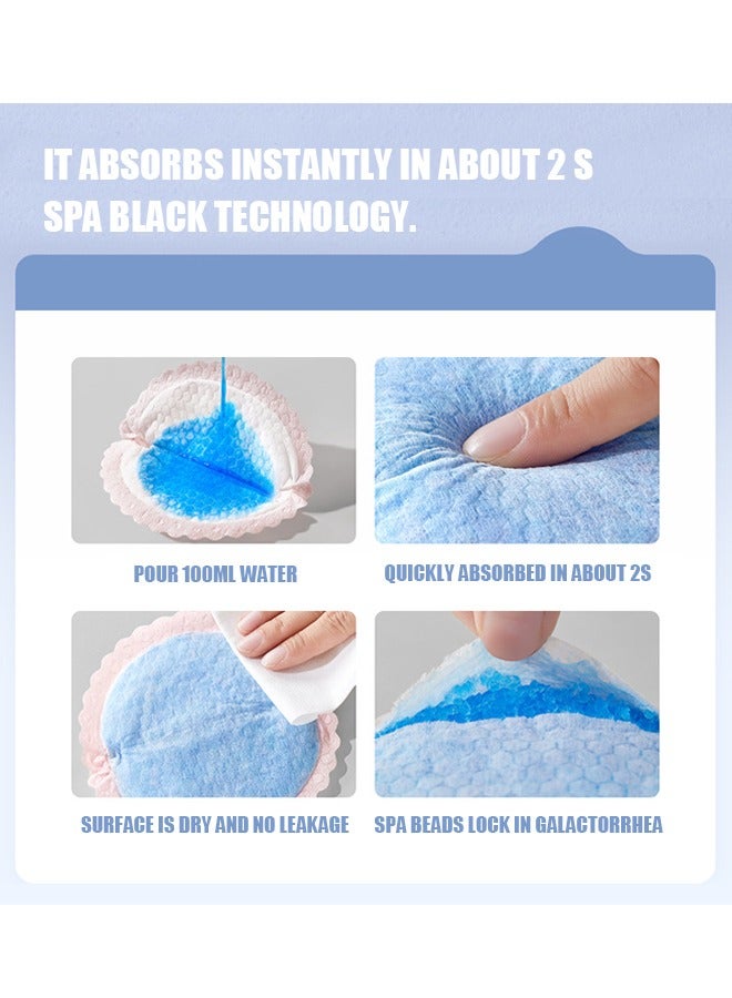 بيوند 30 قطعة وسادات دروع الثدي التي يمكن التخلص منها منصات التمريض ملفوفة بشكل فردي منصات الحلمة المقاومة للتسرب وسادات الثدي (أبيض + وردي) - Image 5