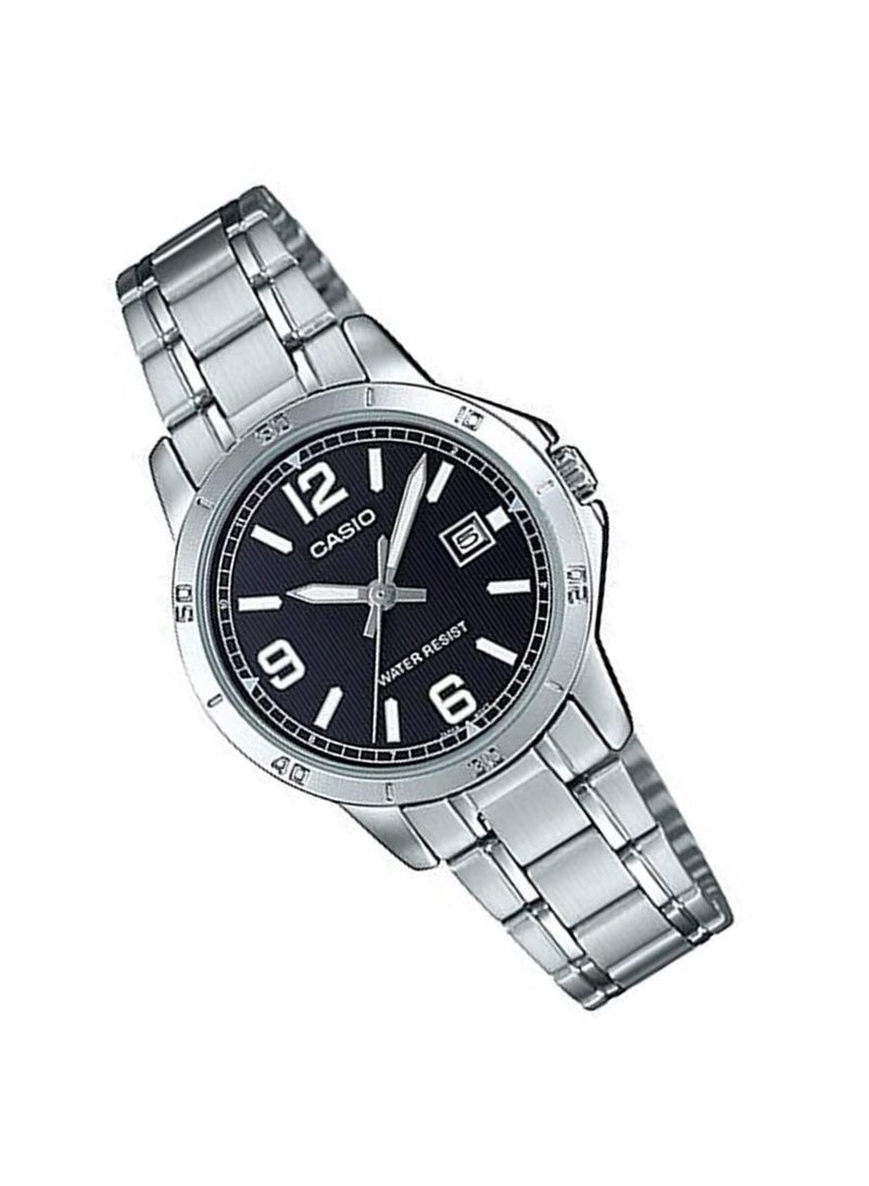 CASIO Analog Black Dial Stainless Steel Band Couple Watch Set MTP/LTP-V004D-1B2 - Image 3