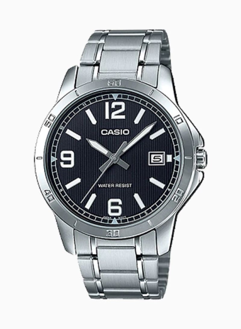 CASIO Analog Black Dial Stainless Steel Band Couple Watch Set MTP/LTP-V004D-1B2 - Image 2