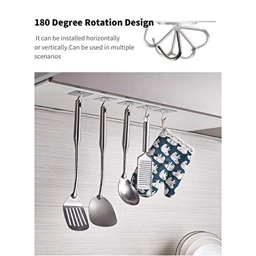 Nubilous self Adhesive Sticky Hooks, Heavy Duty Sticky Hooks for Hanging 10KG (Max), Waterproof Transparent Adhesive Hooks for Wall, Wall Hangers for Hanging Kitchen (10 Hook) (30 Hook) - Image 4