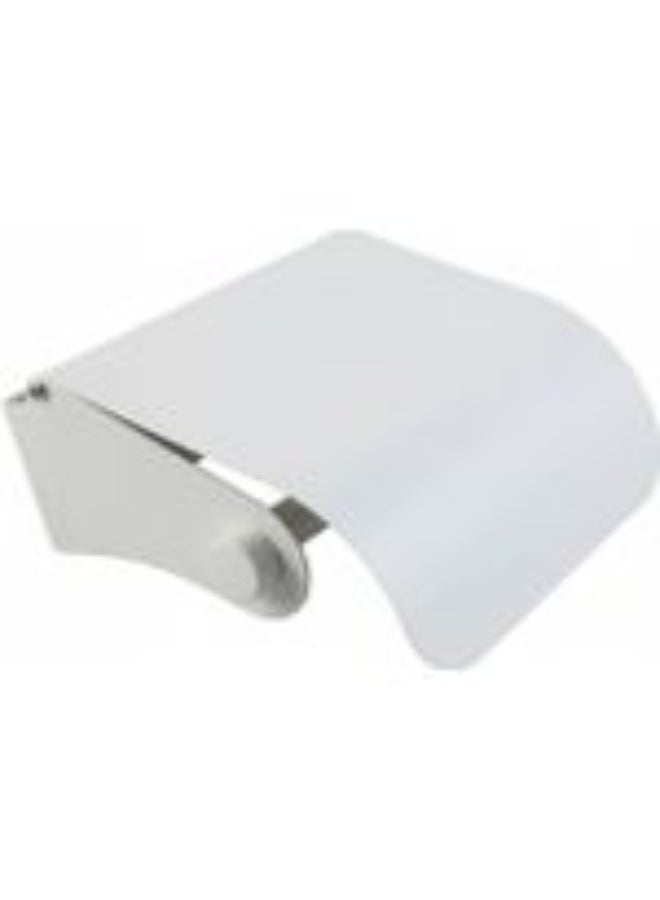 White stainless steel toilet paper holder, wall-mounted, bathroom toilet paper holder. - Image 2