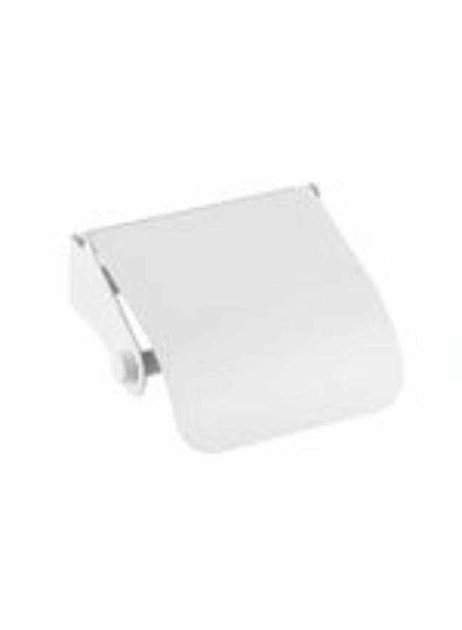 White stainless steel toilet paper holder, wall-mounted, bathroom toilet paper holder. - Image 3