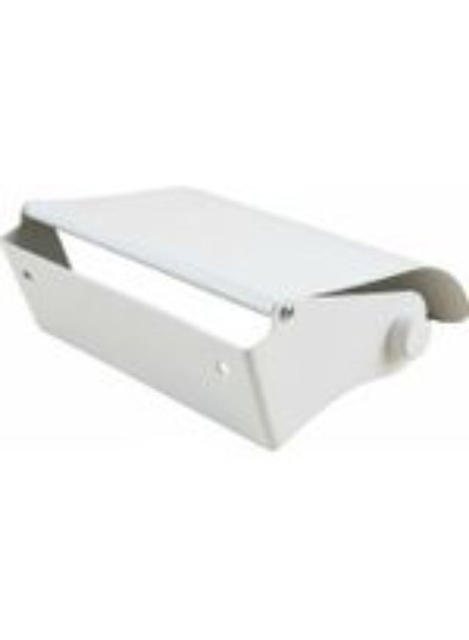 White stainless steel toilet paper holder, wall-mounted, bathroom toilet paper holder. - Image 4
