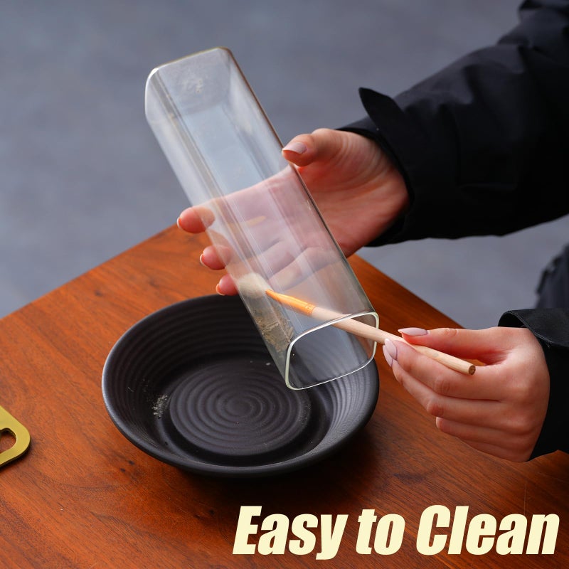 Ceremony Incense Holder, 2 in 1 Incense Burner for Sticks, Ash-Proof Glass Incense Burner for Meditation Yoga Spa Room Decor (2 in 1 Square) Ceremony Incense Holder, 2 in 1 - Image 4
