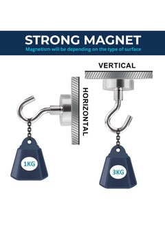 خطافات مغناطيسية للتعليق متعدد الأغراض، مغناطيس نيوديميوم شديد التحمل (الشواية، المنشفة، المفاتيح، الأقنعة، التعليق الداخلي، المنزل، المطبخ، مكان العمل، المكتب، المدرسة والجراج وما إلى ذلك) - عبوة من 5 قطع مقاس 3.5 سم - pzsku/Z6C40B309676F21FFDDD0Z/45/_/1735817881/58446fa2-a152-422b-ab90-15df832cc9b3