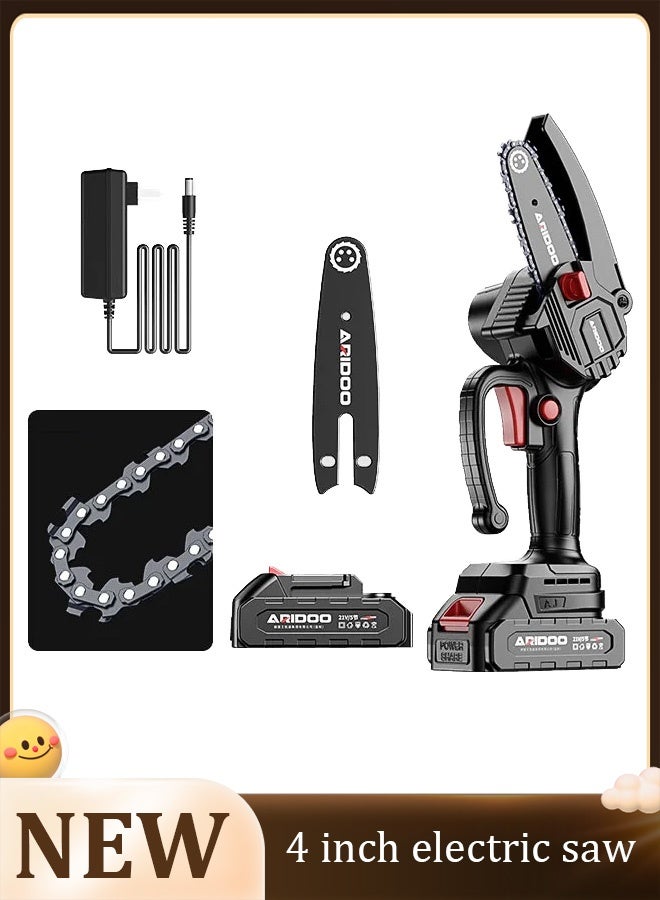 Cordless Portable Electric Chainsaw, Dual Lithium Battery Driven Lithium Electric Chainsaw Fast charging Garden grooming tools - Image 1
