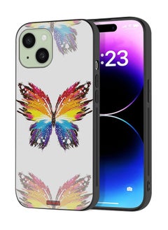Apple iPhone 15 Plus Protective Case Cover Digital Art Simple Background Minimalism Butterfly