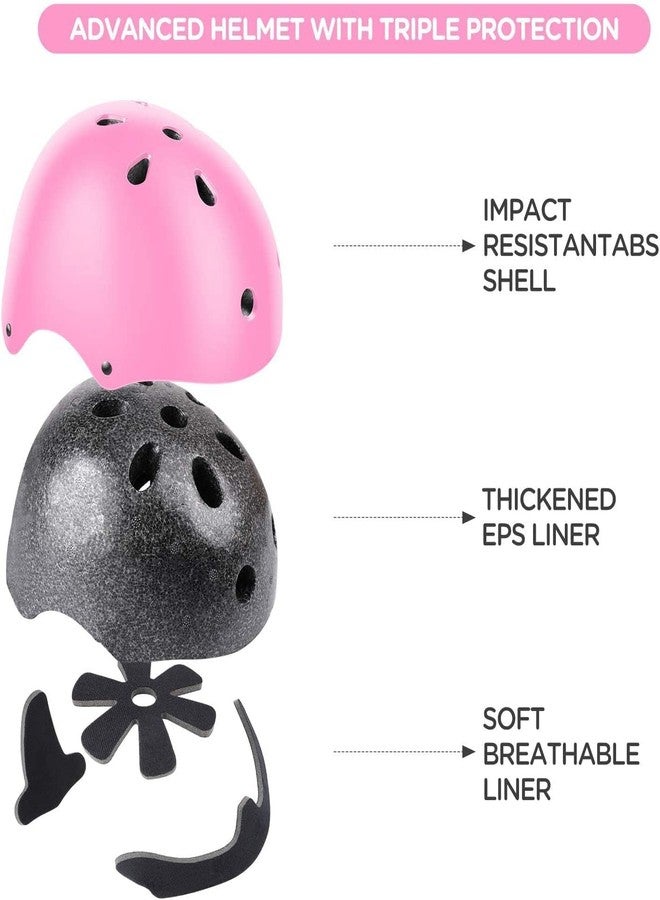 TCCVANAS Adjustable Kids Helmet with Knee Pad, Elbow Pads & Wrist Guards - Toddler Bike Helmets for Ages 3-5, 5-8, 8-14 Years - Perfect for Skating, Biking, Cycling, and Skateboard - for Boys and Girls - Image 2