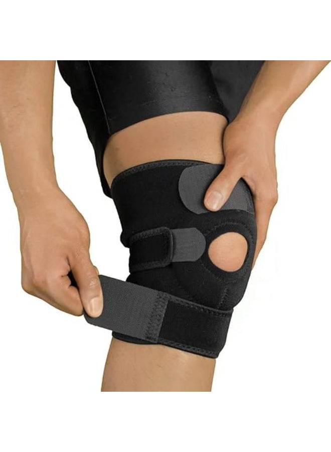 Neoprene Open-Patella Knee Brace - Adjustable Support for Arthritis Pain Relief - Durable & Practical for Daily Use - Image 1