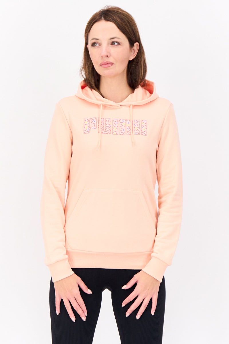 PUMA Women Regular Fit Long Sleeve Outdoor Sweatshirts, Peach  - Image 1