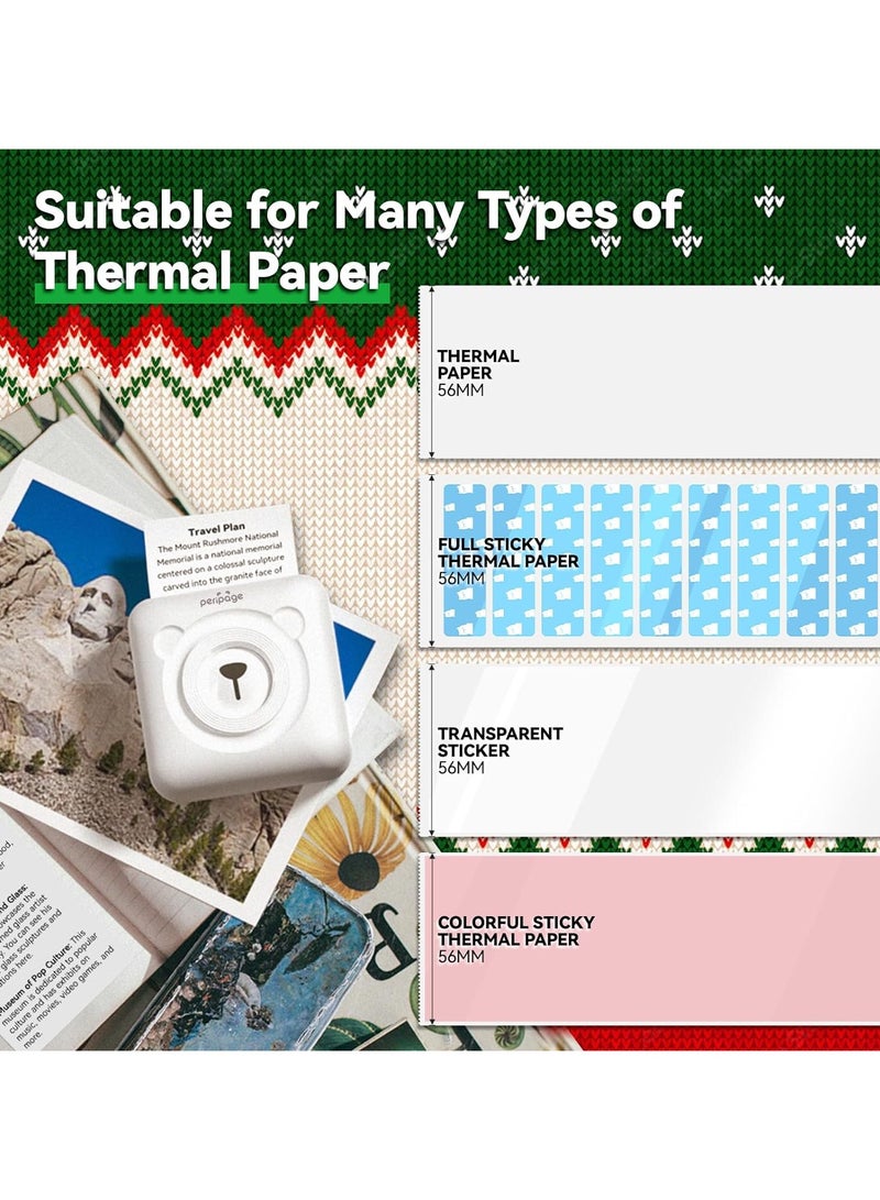 PeriPage Bisofice PeriPage Mini Printer, PeriPage A6 Pro 304DPI, Pocket HD Wireless BT Thermal Printer Picture Photo Label Memo Notes Journal Receipt Paper Instant Printer Sticker AR Photo Inkless Printing - Image 4