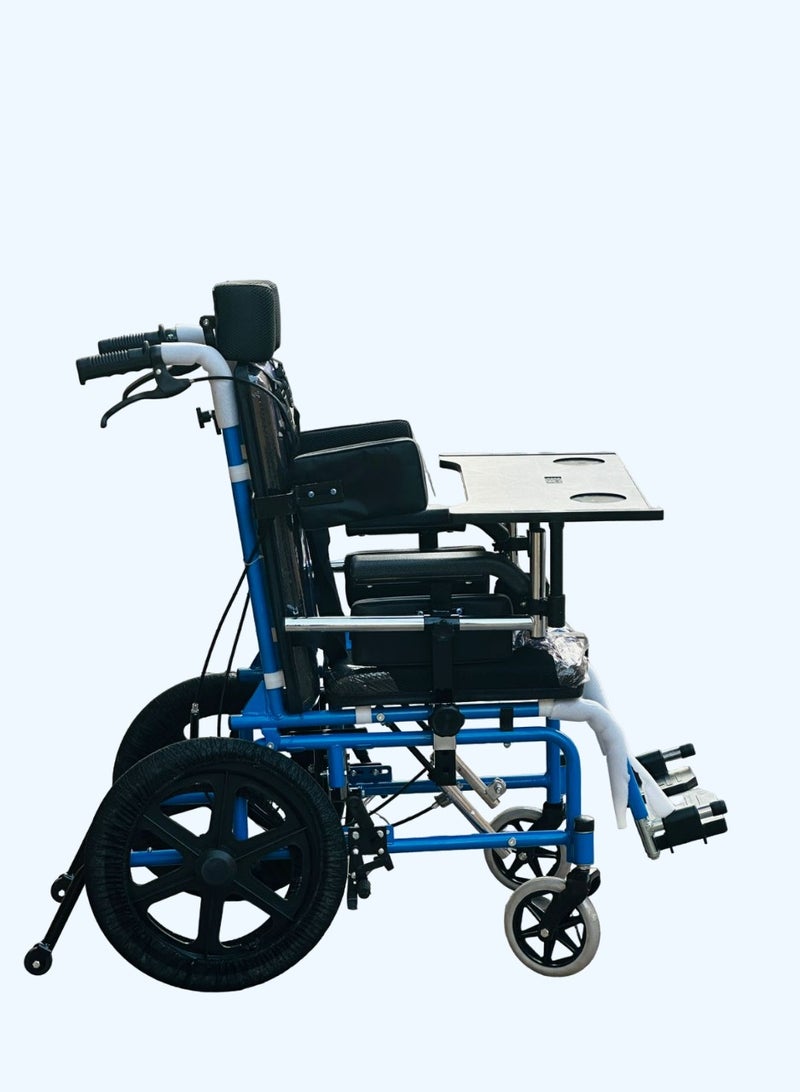 Enjoycare Child-Chair Reclining Tilting Seat Pediatric Wheelchair with Headrest and legrests - Image 2