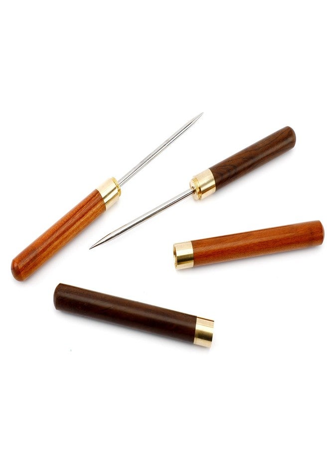 Bnapott عبوتان من مِعْق الثلج المصنوع من الفولاذ المقاوم للصدأ، أداة لكسر الثلج بطول 8 بوصات مع غطاء أمان، موزع ثلج ثلاثي الشعب بمقبض خشبي مانع للانزلاق، مثالي للاستخدام في البارات، وحلاقة ثلج هوكي الجليد، والحانات، وقاعات الولائم. - Image 4