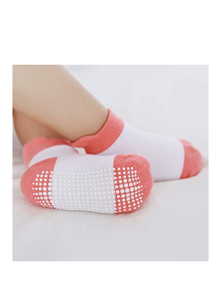 SYOSI 12 Pairs Anti Slip Toddler Socks, Non Skid Ankle Socks with Grips for Toddler Kids Girls, Kids 3 Years - Image 5