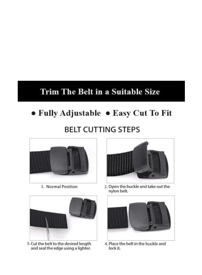 Tango Men's Nylon Tactical Belt - Webbing Canvas, Military Belt With Plastic Buckle - Adjustable Strap To Make Comfortable Fit. (Brown Black) - Image 5