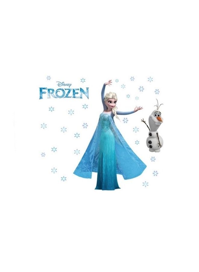 NIBEMINENT 3D Frozen Aisha Printed Wall Sticker Blue/White - Image 1