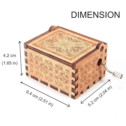 Augen Music Box Gift- Wooden Music Box, Laser Engraved Vintage Music Boxes Birthday/Valentine's Day Gift Harry Wizard (Mini 11), Music - Image 2