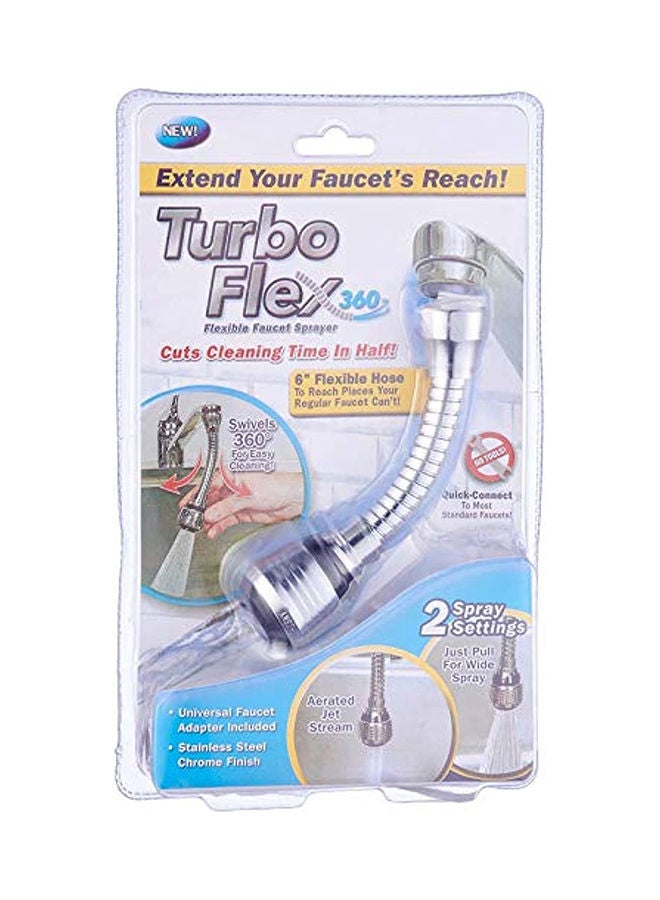 Agfa Turbo Flex Stainless Steel Faucet Sprayer - Silver