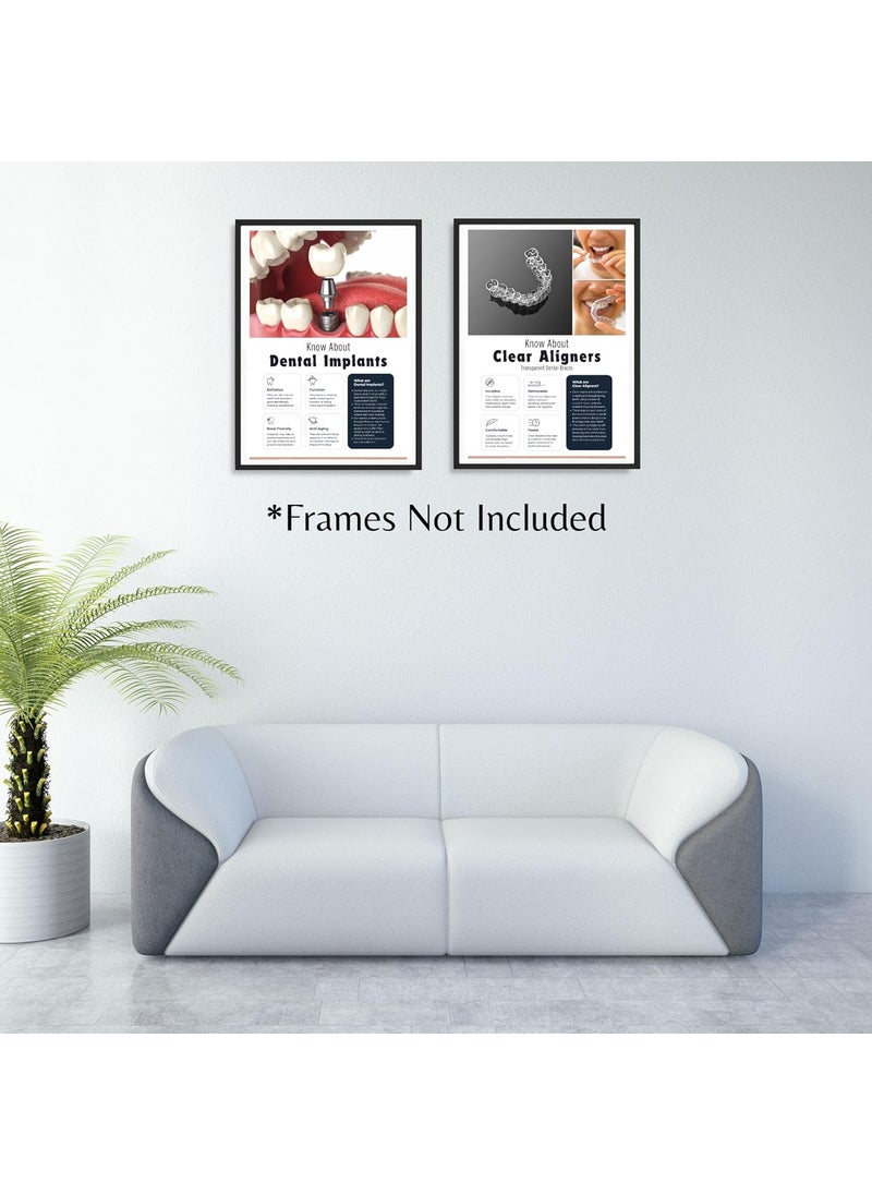 Medicozi Medicozi Dental Implants and Clear Aligner Orthodontic Braces poster for Clinics Set of 2 Unframed 12x18 inches Prosthodontist Dentist waiting room Art Patient Education  - Image 5