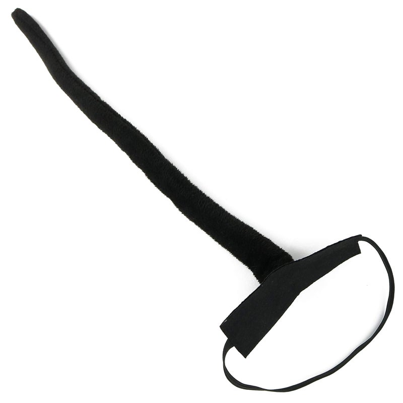 Skeleteen إكسسوارات زي سكلتين - ذيل قطة أسود فروي للزي - قطعة واحدة - Image 3