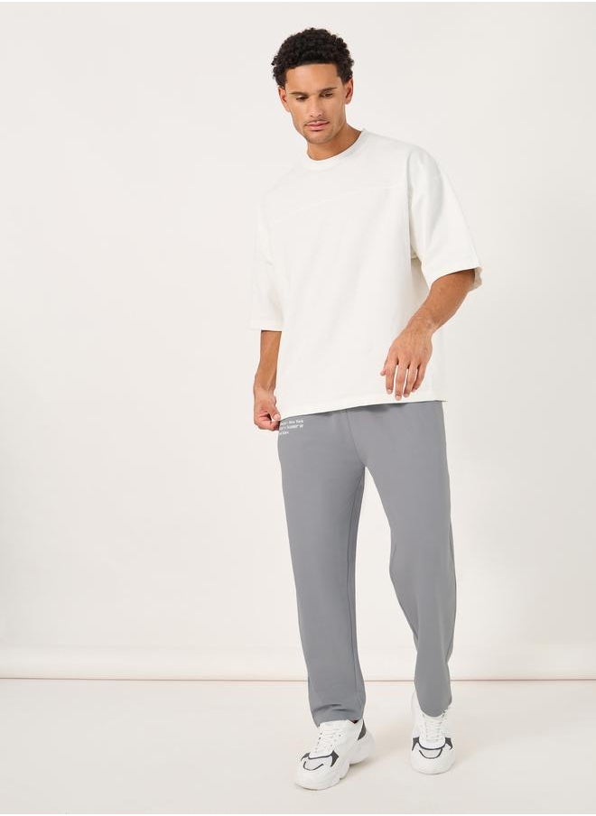 Styli Styli Slogan Print Oversized Open Hem Joggers  - Image 2