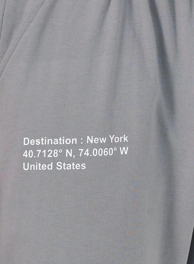 Styli Styli Slogan Print Oversized Open Hem Joggers