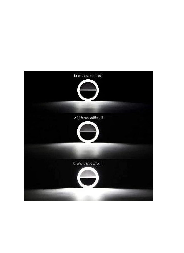 Generic - MAGBA Portable LED Selfie Ring Light for All Smartphones | Enhanced Ring Light for Tablets with 3 Brightness Levels for Photography and Video Calling (Smartphones, Laptops, Tablets with LED Light) - Image 1